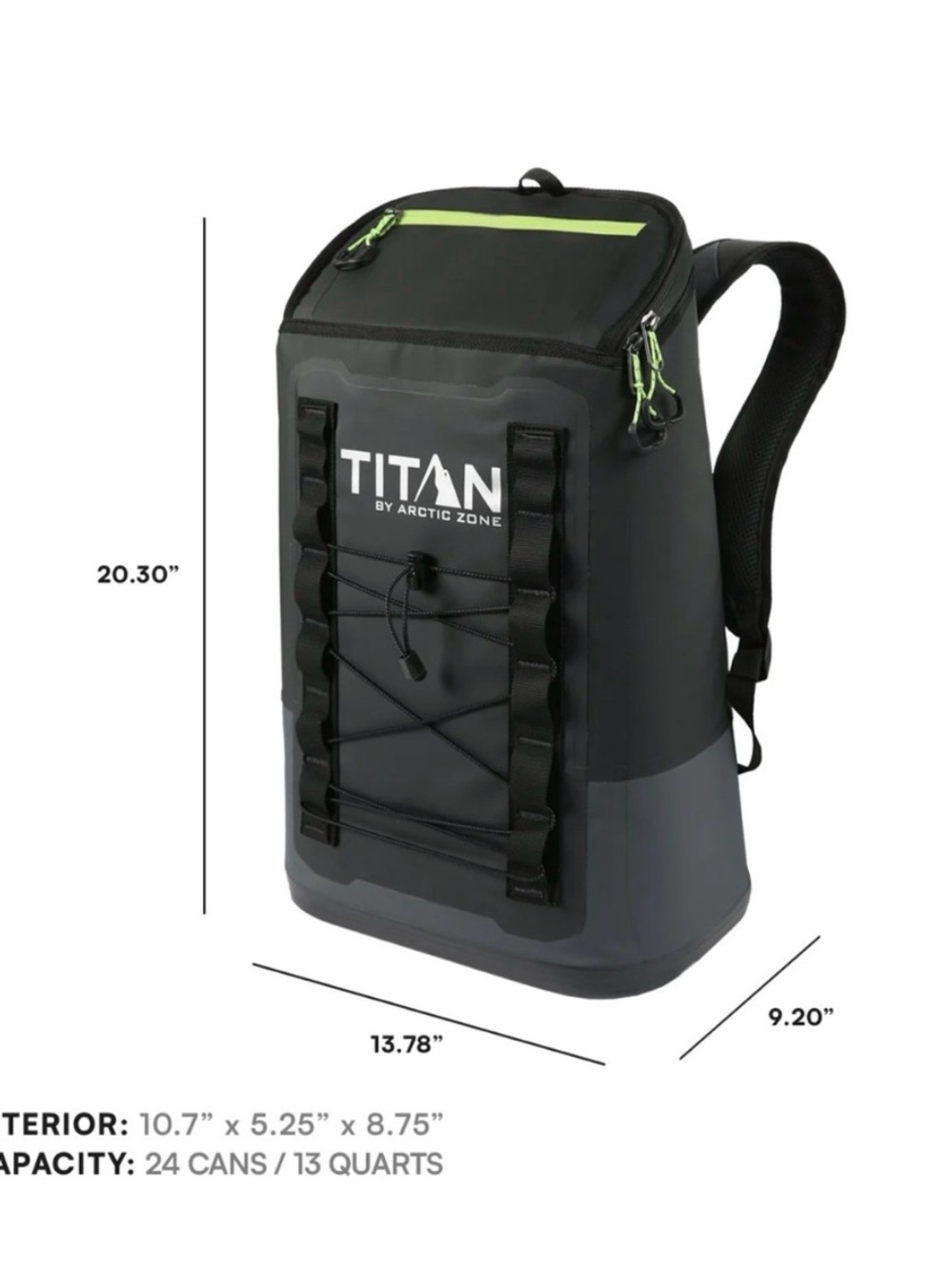 Titan Black Men’s Waterproof Backpack with Bungee Gear System - Picture 2 of 7